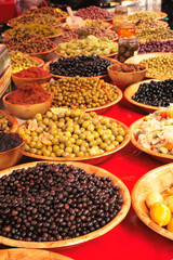 Olives at the market in Provence