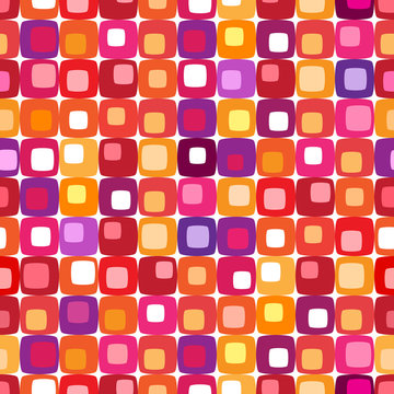 Retro colorful square pattern