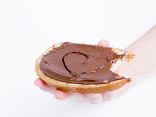 slice of bread with choco