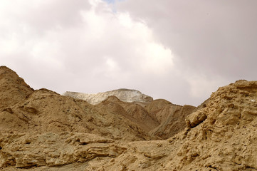 Fototapeta na wymiar arava desert - dead landscape, stone and sand