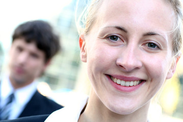 Business people outdoors