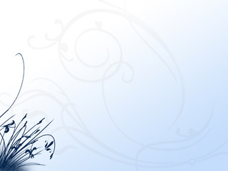 design floral bleu