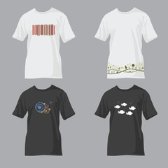 black and white t-shirts with designs