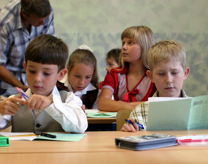 Pupils at classroom