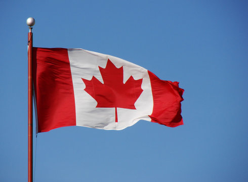 Canadian Flag w flagpole