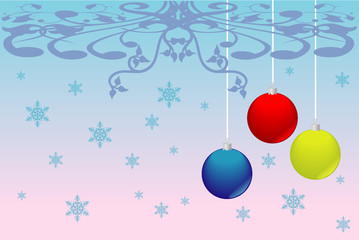 Christmas and New-Year's decorations. Vector image