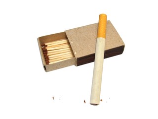 cigarette and match