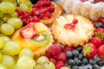 Pastry and fruit