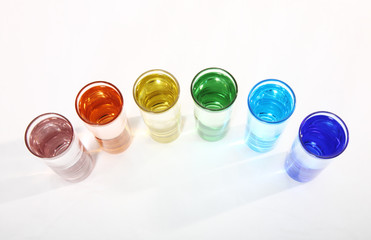 Curving Rainbow Shotglasses