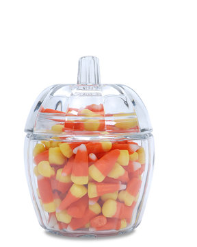 Candy Corn Glass Jar