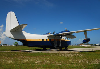 Fototapeta na wymiar Classic flying boat airplane