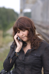 girl talking with mobile phone