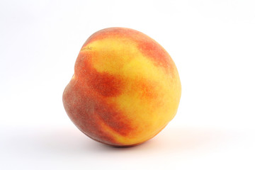 fresh peach on white background