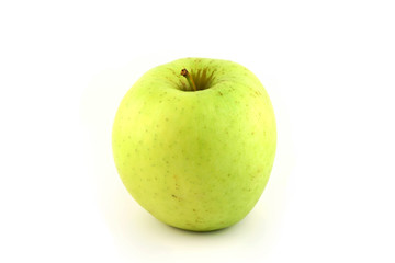 green apple on white background