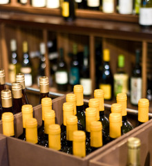 Wine Bottles in a shop