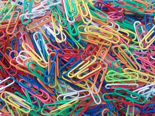 colorful paperclips