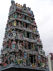 Gopuram of the Sri Mariamman Temple in Singapore