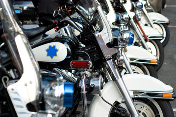 Fototapeta na wymiar Policyjne motocykle