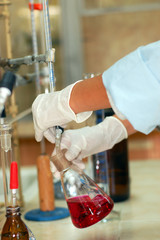 chemist with a test tube