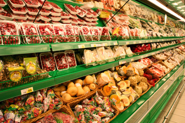 vegetables in the supermarket