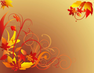 Naklejka na ściany i meble Autumn Foliage Background