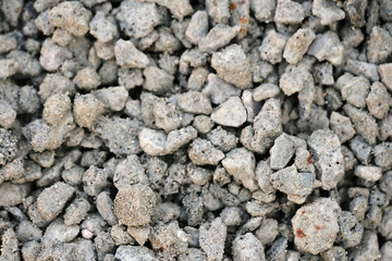 Texture of granite grey rubble