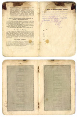  vintage old russian pasport year of 1914