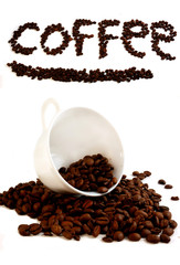 spilt coffee beans