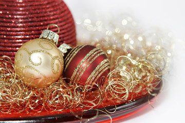 Christmas decoration in red and gold