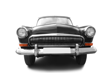 Black retro car