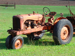 Rusted tractor