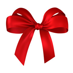 red gift, ribbon, bow