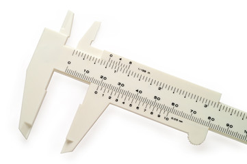 White caliper wth clipping path