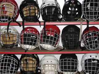 Obraz premium hockey helmets