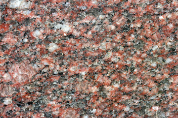 Red granite photographed close up