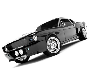 Black Classical Sports Car