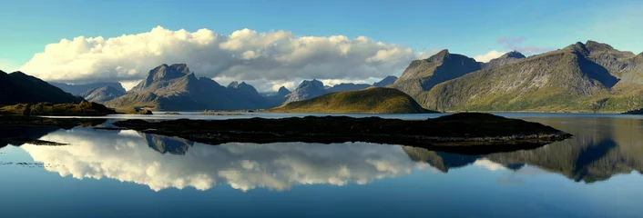 Fototapete Rund Lofoten Panorama Selfjord © pmac