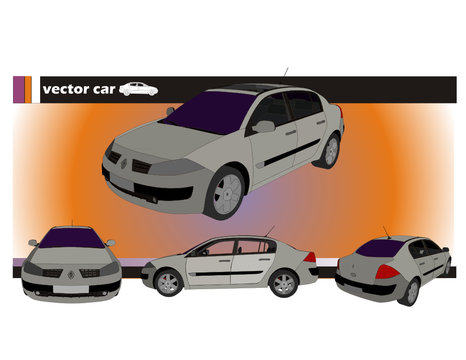 carro 3d en vector