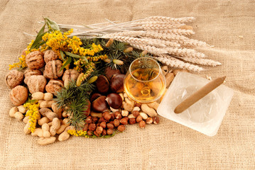 seasonal, nuts and cognac