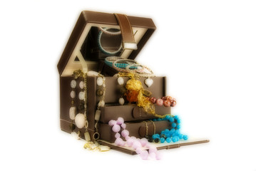 1920's Art Deco jewellery box with filtered period effect