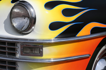 Headlight and Flames