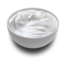 White pot with cream