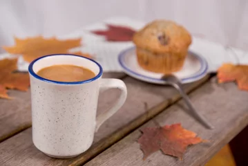 Foto op Canvas Cup of Coffee and muffin © TRITOOTH