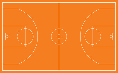 Naklejka premium Basketball court