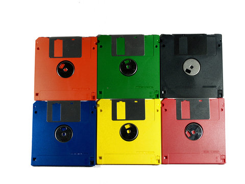 Colorful Floppy discs
