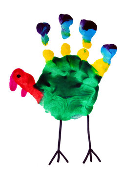 Thanksgiving turkey child art