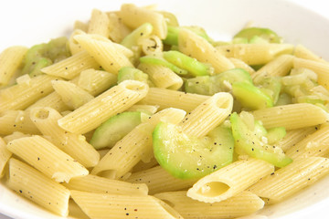 pasta dish with courgettes