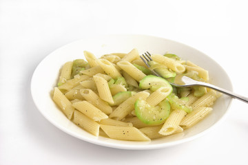pasta dish with courgettes
