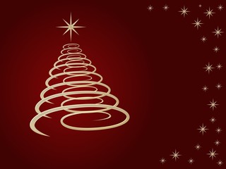 weihnachtsbaum gold-rot