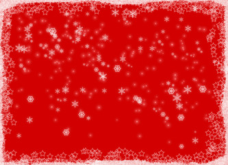 Naklejka na ściany i meble Red background of a snowflake
